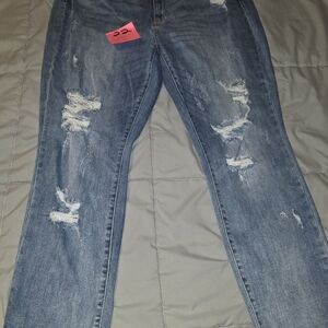 Judy Blue Distressed Blue Jeans, 18W